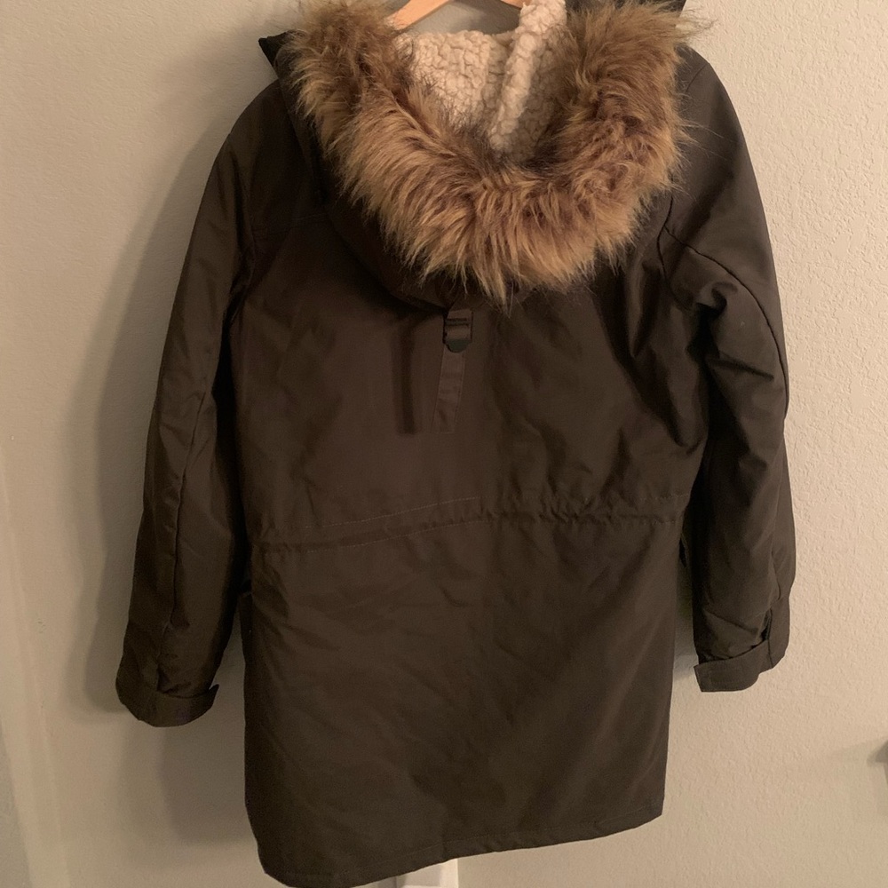 Olive Puffer Jacket - Picture 2 of 4
